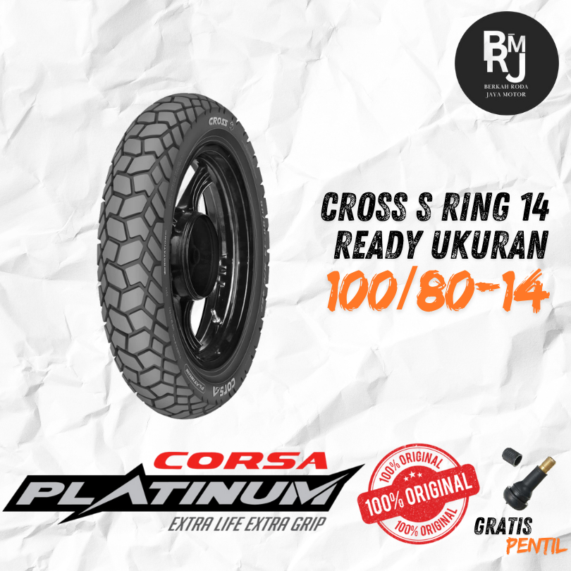 Ban Corsa Cross S Uk 100/80-14 Tubeless / Ban Corsa 100 80 14 Tubeless Semi Trail