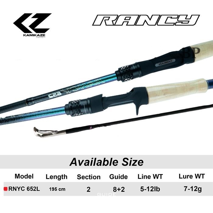 Joran Baitcasting KAMIKAZE RANCY 195cm 5-12lb High Carbon Blank