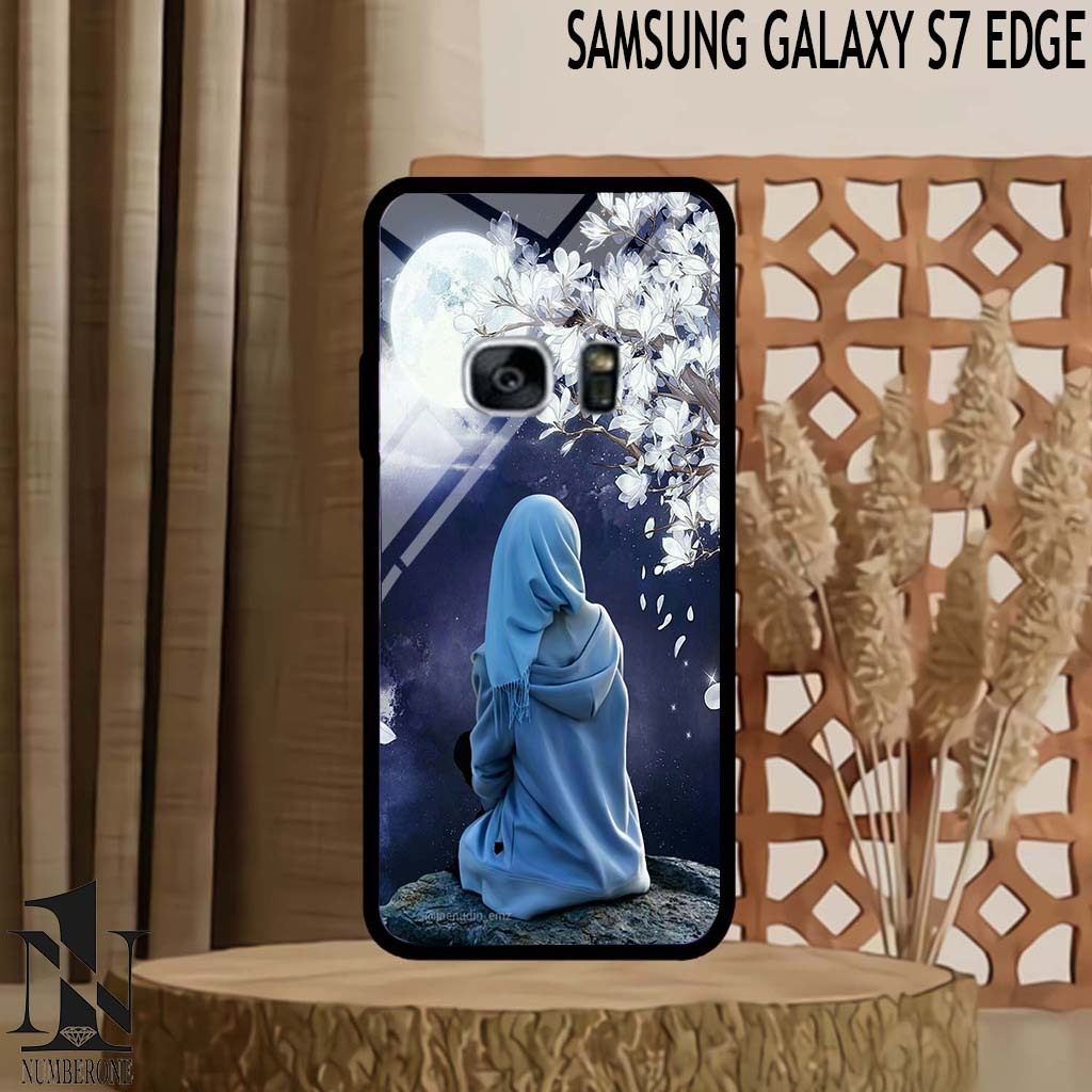 Casing Case Hp Glosy samsung galaxy S7 Edge  [muslimah] Aneka casing, case, kondom hp, custom case, 