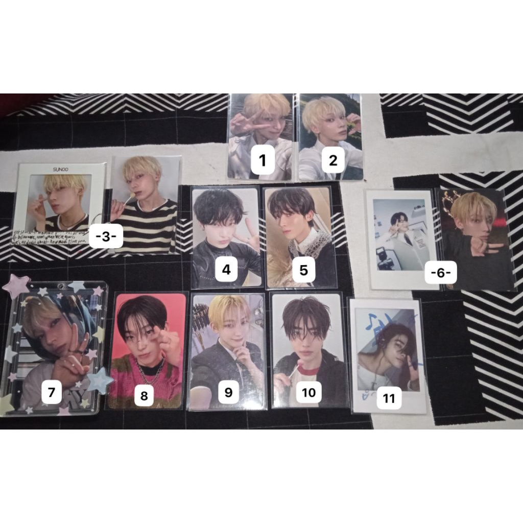 [READY] MURCE |SUNOO NI-KI OFFICIAL PHOTOCARD | YZY LD R2 R5 KKT ENZONE JKT ENZONE MACAU SUNOO OB KA