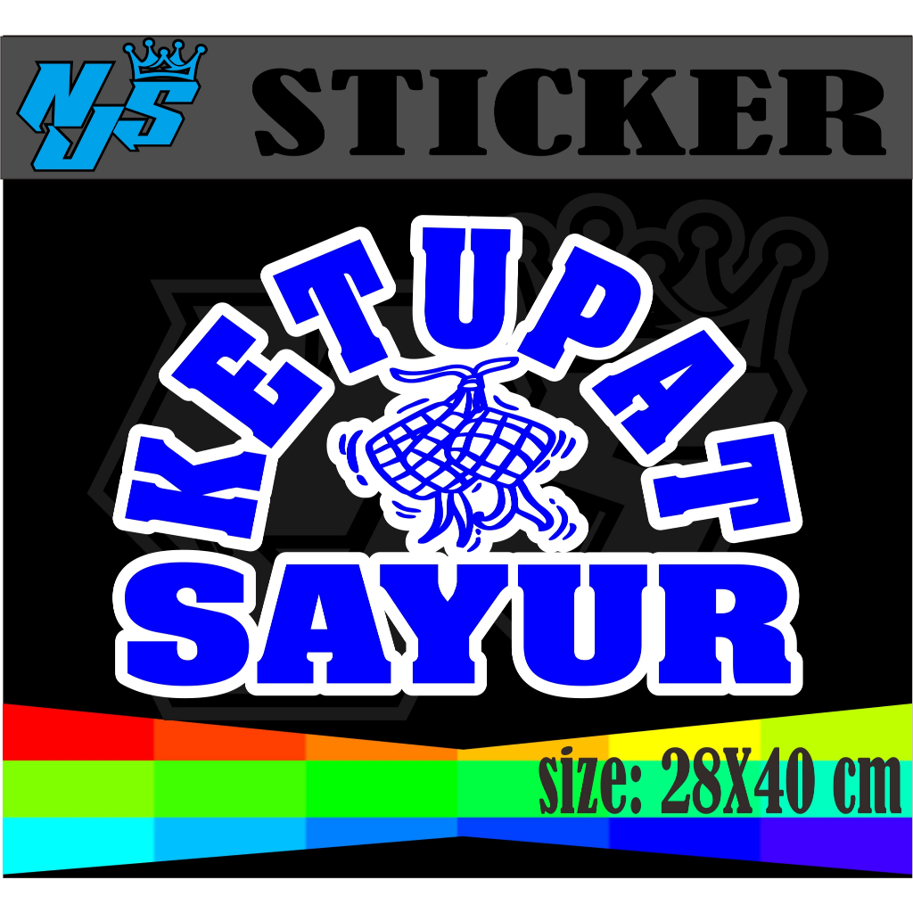 

CUTTING STIKER TEMPELAN NAMA JUALAN KETUPAT SAYUR dengan MODEL DOBEL WARNA UKURAN 29X30