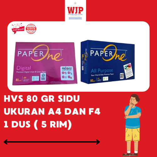 

KERTAS HVS 80 GR MERK PAPERONE A4, PAPERONE F4 isi 1 DUS ( 5 RIM)