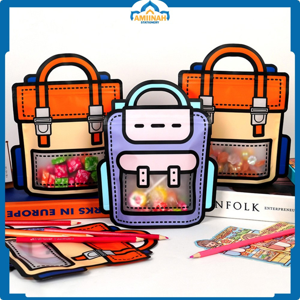 

Goodie Bag Birthday 3D Zip Lock Motif Tas Ransel / Plastik Kemasan Snack Candy / Plastik Bingkisan Ziplock Souvenir Ultah Anak Amiinah Stationery C1094