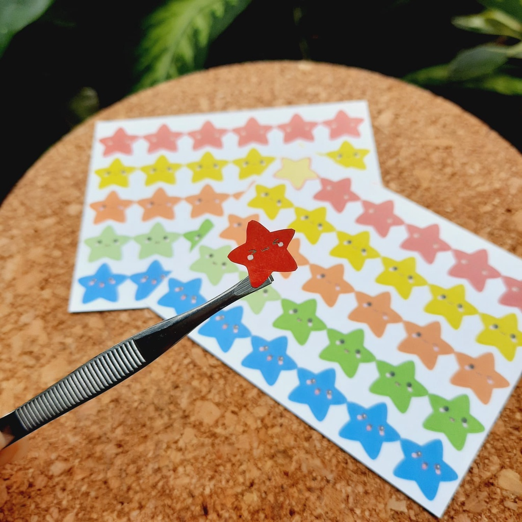 

sticker reward anak motif bintang star | stiker hadiah lucu untuk belajar, nilai & prestasi sekolah - mimimoist