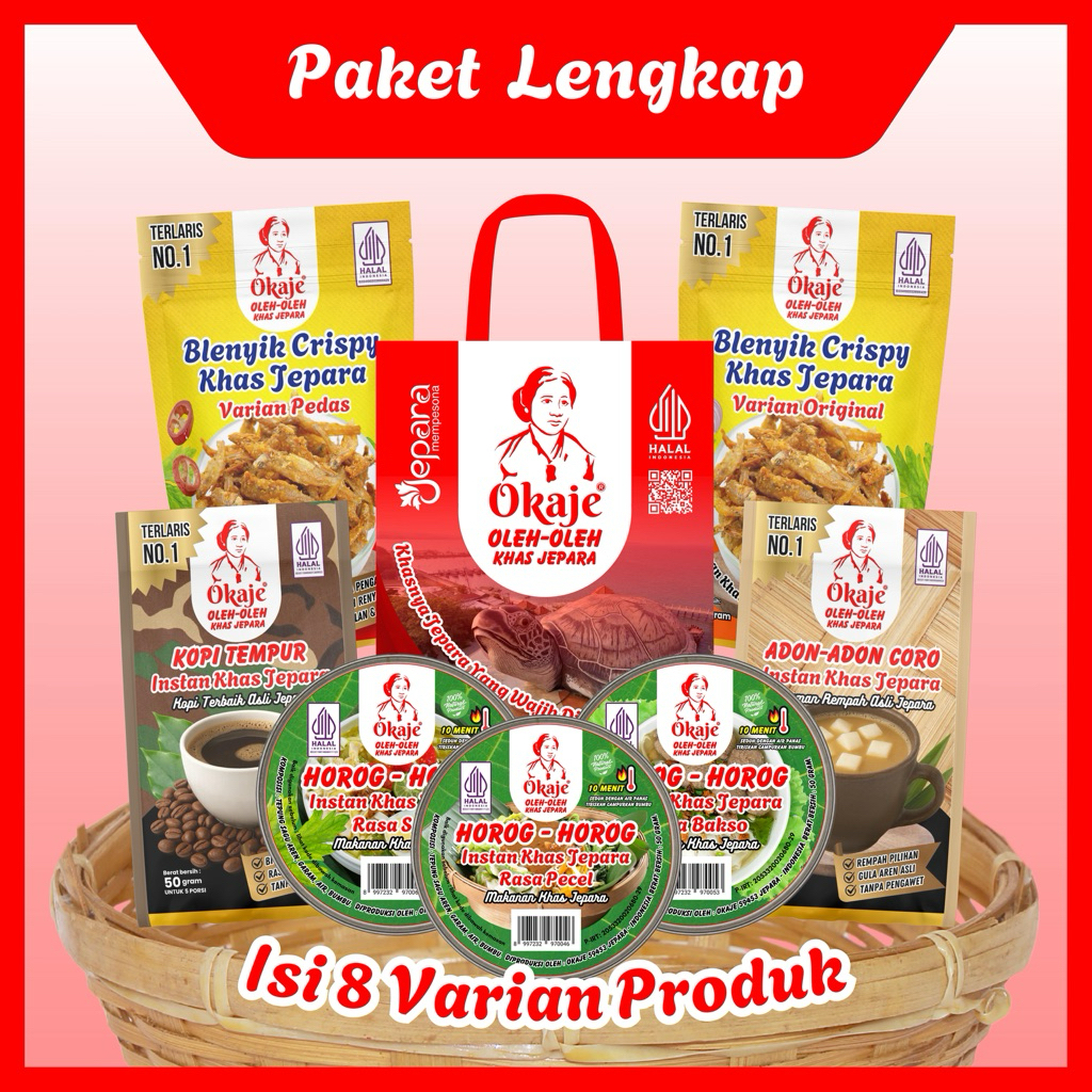 

OKAJE Paket Lengkap Oleh Oleh Khas Jepara (8 Varian Produk)