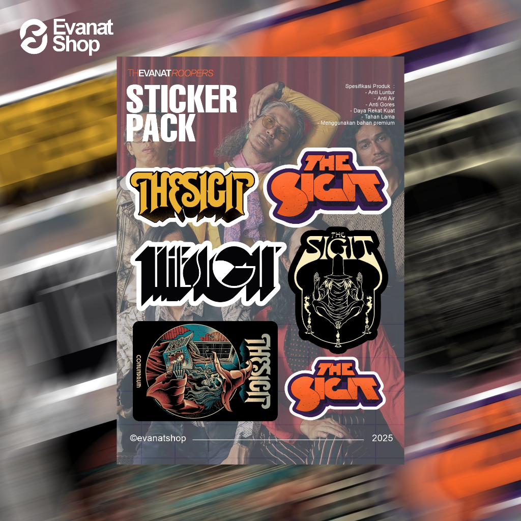 

STICKER PACK BAND THE SIGIT ANTI AIR ANTI GORES ANTI LUNTUR PREMIUM