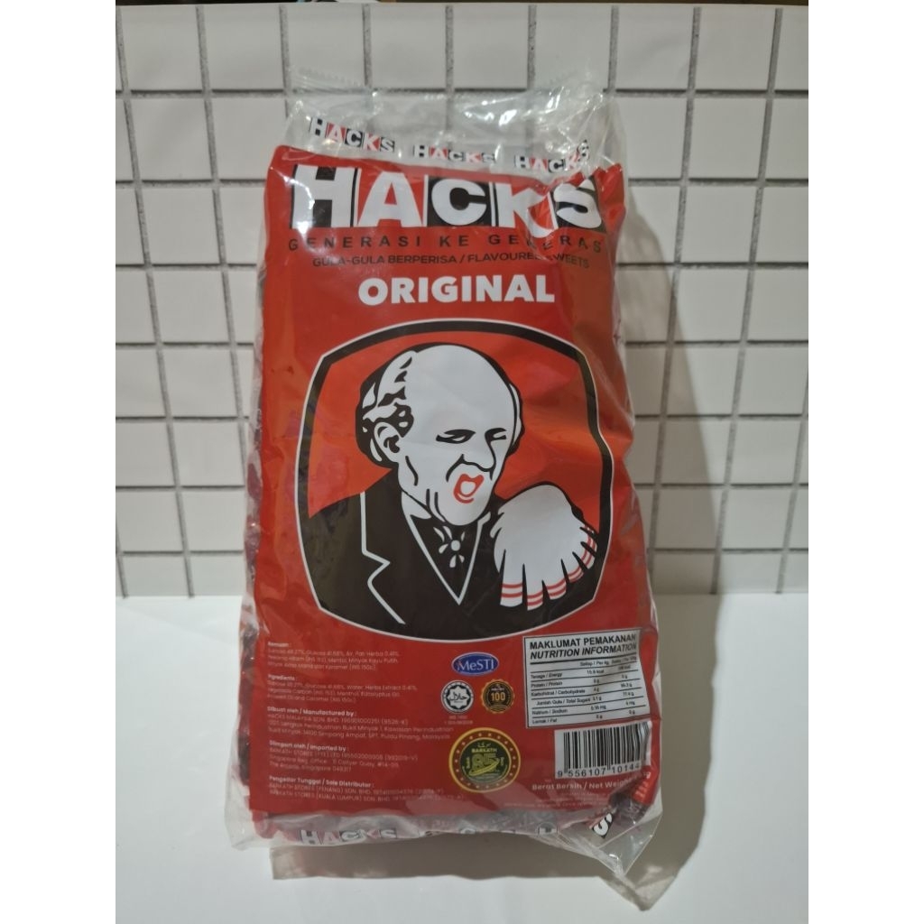 Hacks permen pelega tenggorokan rasa original 1,8kg