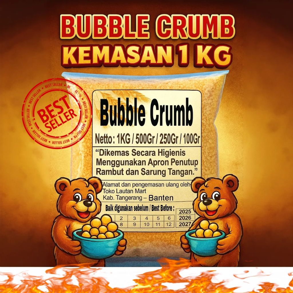 

Tepung Panir Bubble Crumb 250gr / 500gr / 1kg – Cocok Fried Chicken, Corndog dan Nugget