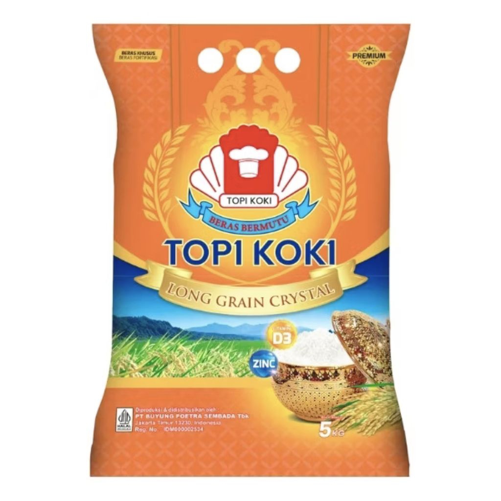 

BERAS TOPI KOKI ORANGE LONG GRAIN CRYSTAL 5 KG