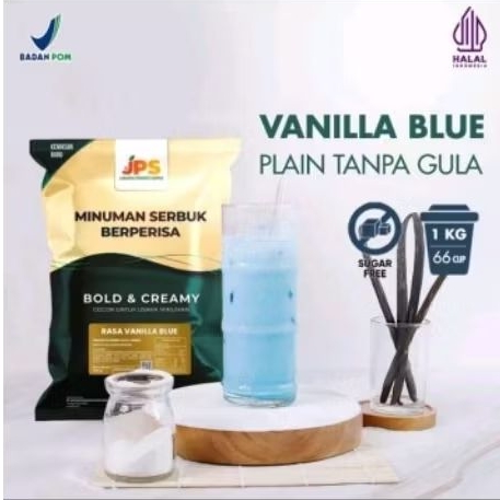 

powder Drink JPS Bubuk Minuman Rasa Vanilla Blue Plain 1 Kg