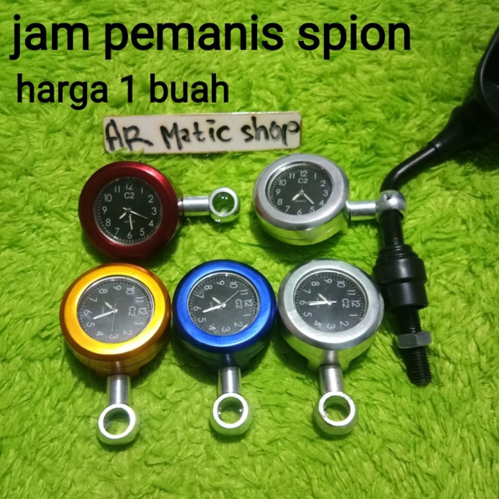 jam mini untuk di batang spion motor universal jam pemanis spion motor  detail contest