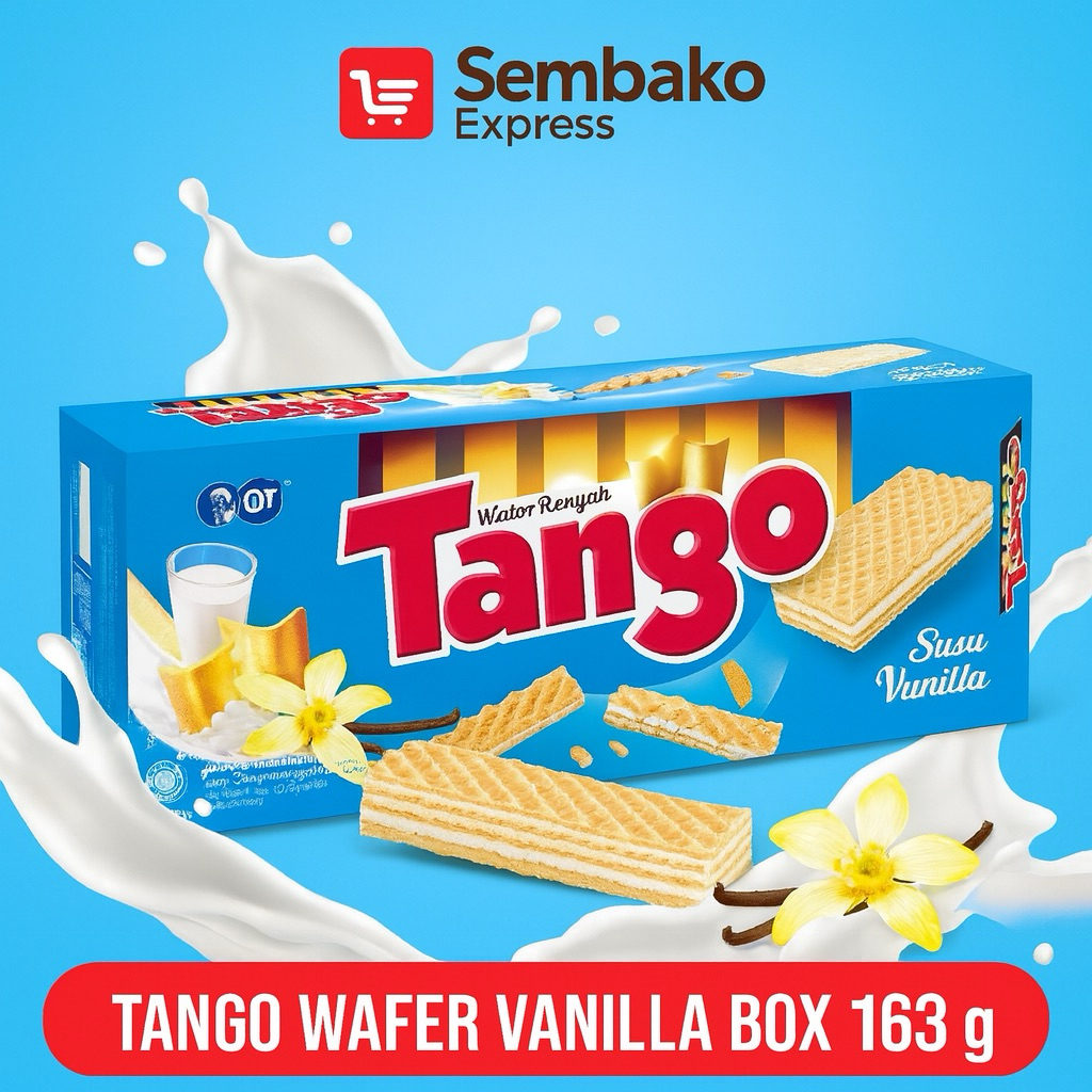 

Tango Wafer Susu Vanila Box 163g - Renyah & Lumer di Mulut