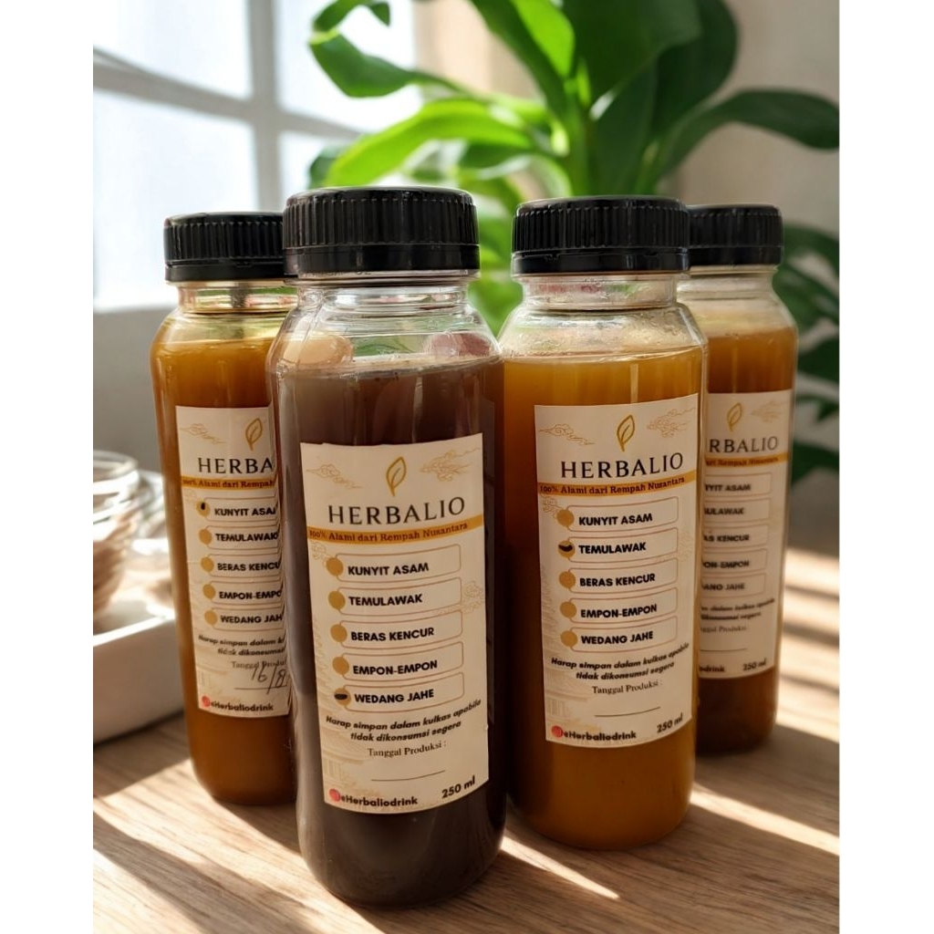 

HERBALIO Jamu Tradisional Rempah Alami (Kunyit asam/beras kencur/temulawak/empon2/wedang jahe)