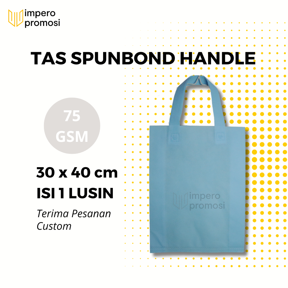 

Impero - GOODIE BAG SPUNBOND HANDLE 30x40 / Harga Satuan / Kantong Belanja Murah (Biru Muda)