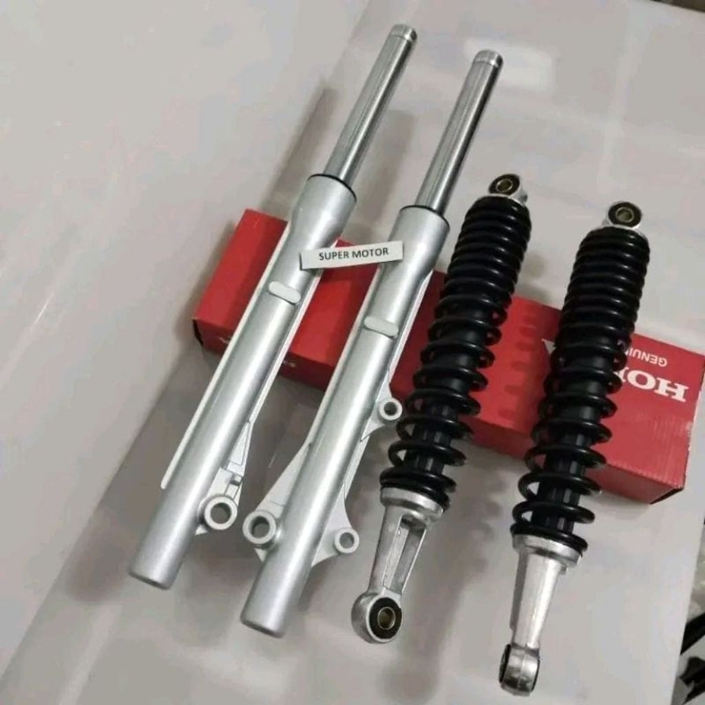 Shock depan paket komplit+Belakang supra fit new supra fit ori