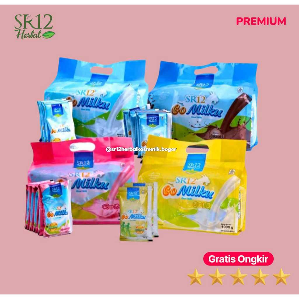 

[1BALL ISI 40PCS] GOMILKU SR12HERBAL SACHET 25g SUSU KAMBING ETAWA ASLI