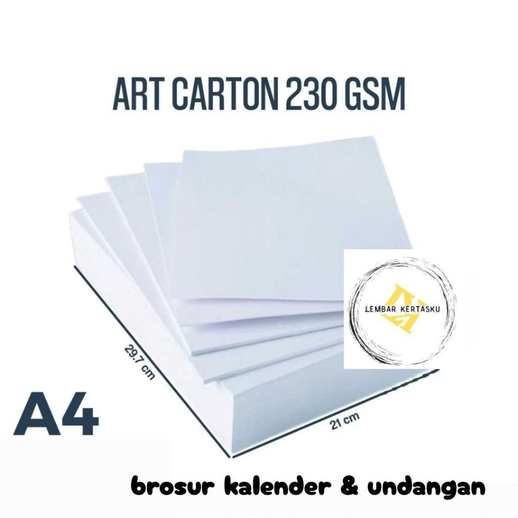 

Art Carton 230 gsm A4 isi 500 Lembar / Kertas Art Carton 230 Gsm A4