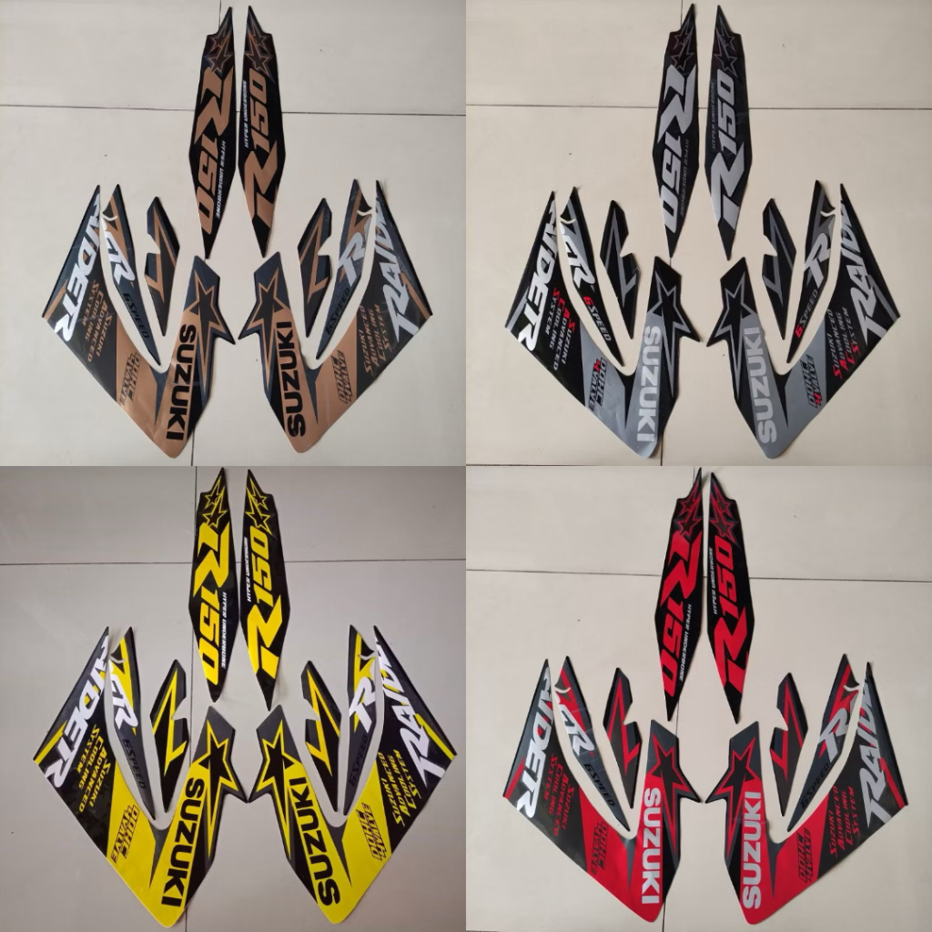 stiker striping suzuki satria fu raider f 150 2014 2015 lis body berkualitas fullset