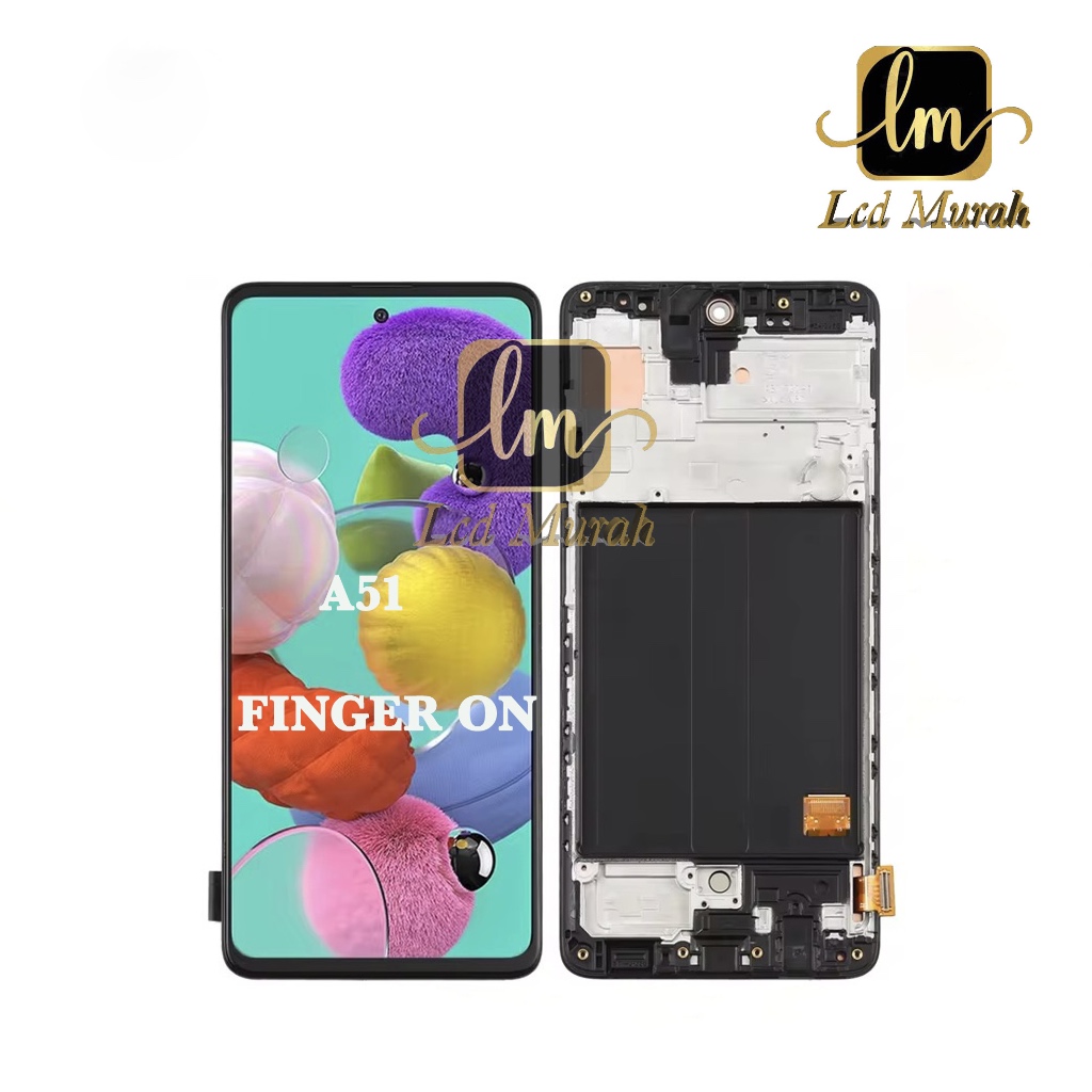 LCD MURAH For Samsung A51 - A515 OLED +FRAME - SUPPORT FINGERPRINT