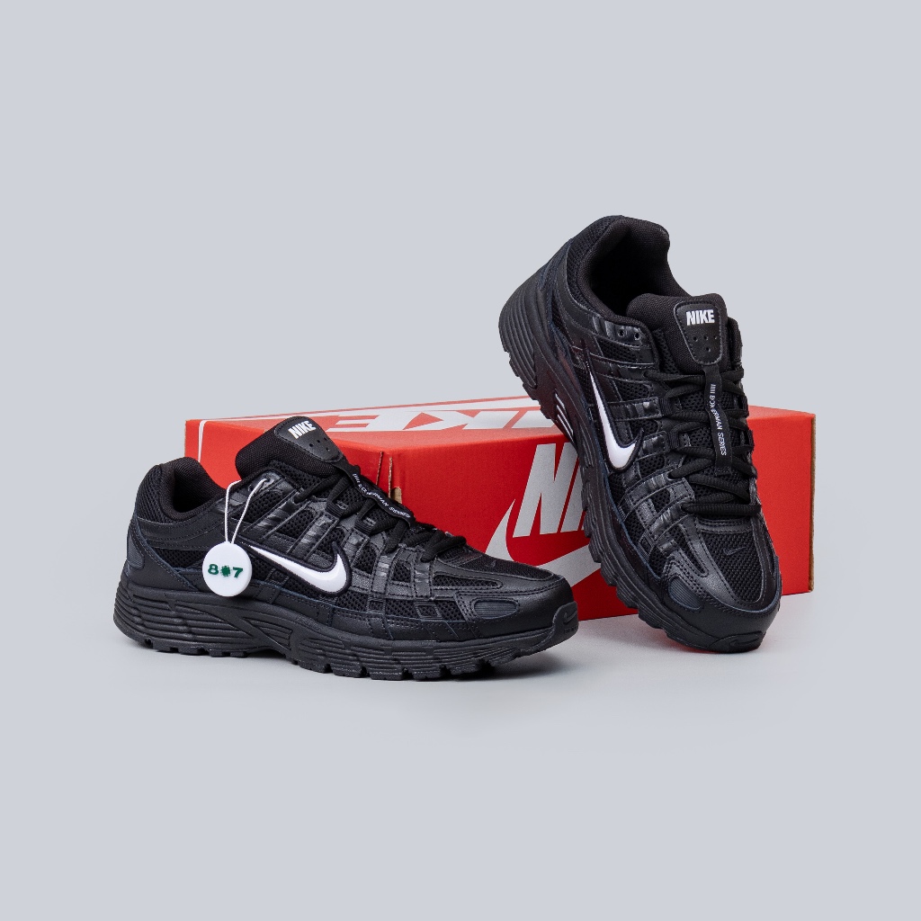 Nike P6000 Black Black White Swoosh