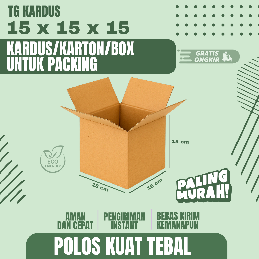 

Kardus packing 15x15x15 karton box polos tebal kuat murah hemat corguratted