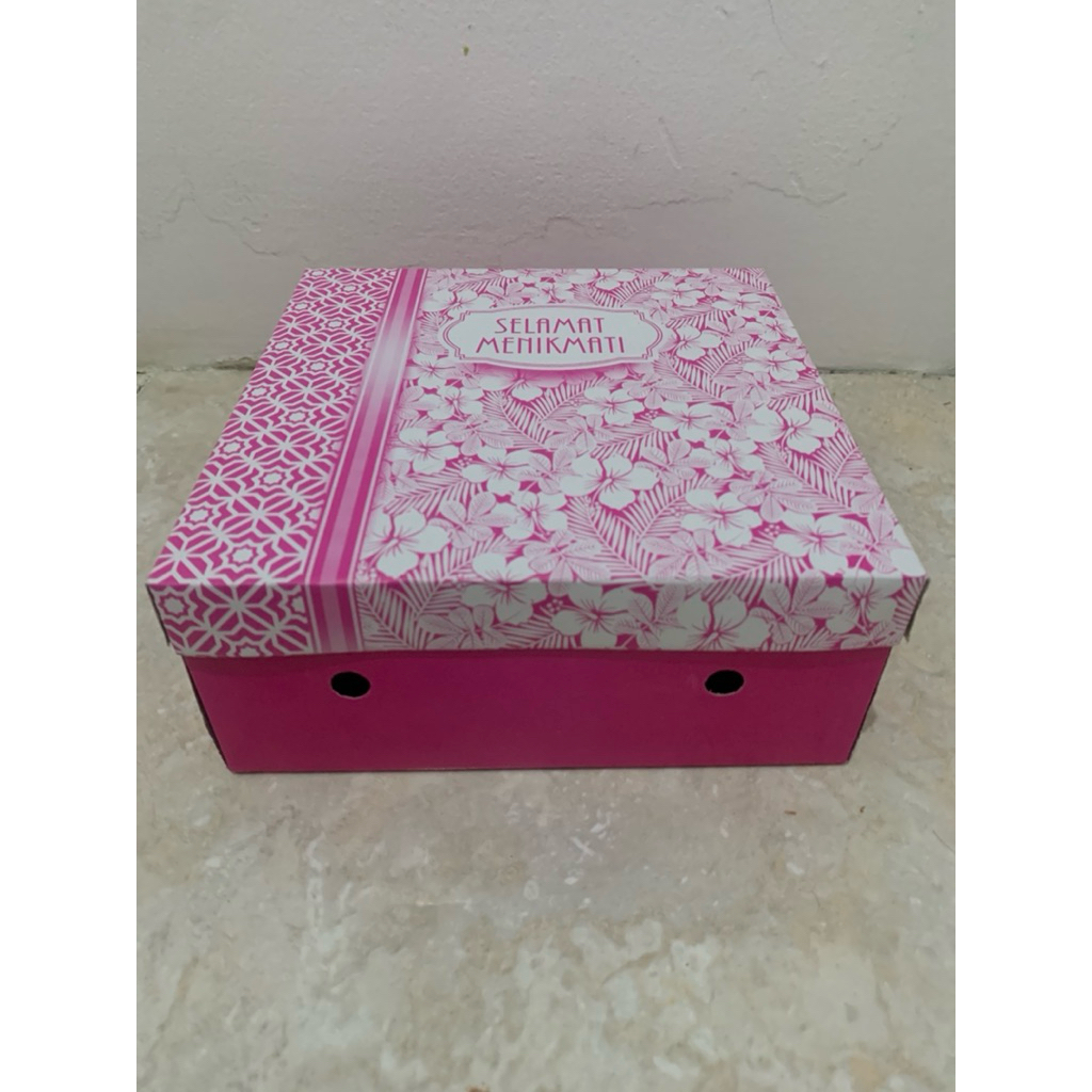 KARDUS NASI/KUE MOTIF UK 18x18x7 | DUS NASI KOTAK |
