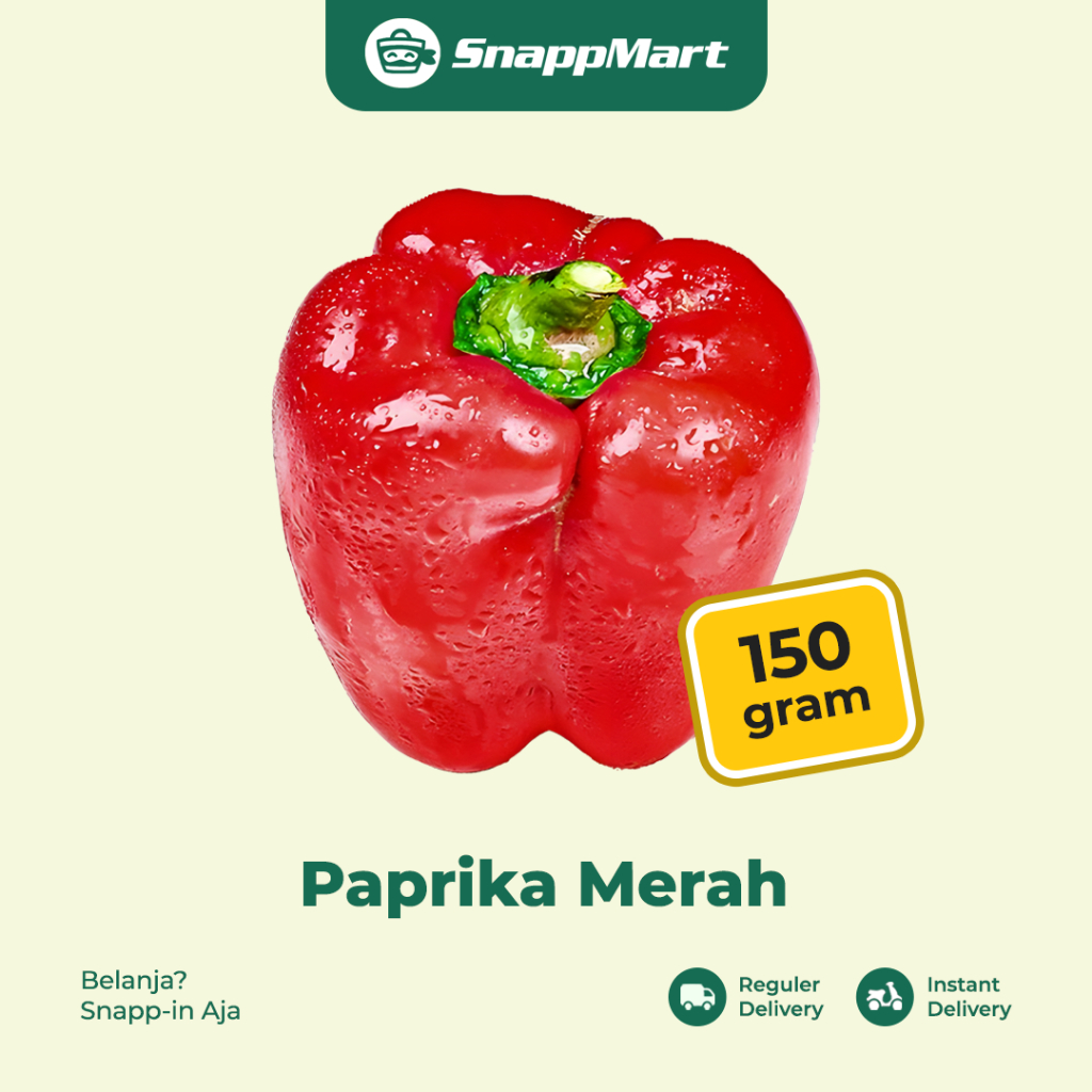 

Paprika Merah Red Bell Pepper (150 gram) - INSTANT / SAMEDAY - Rempah