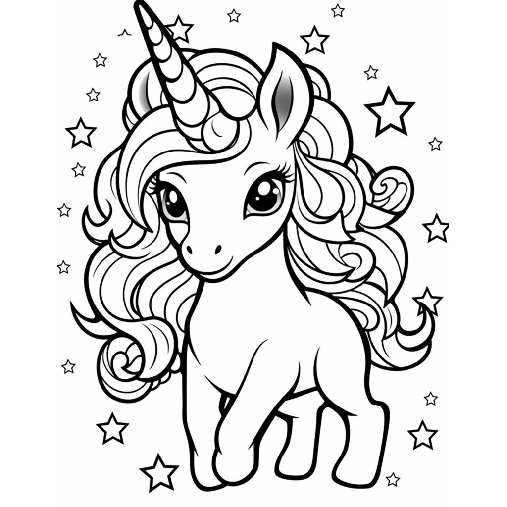 

kertas mewarnai unicorn