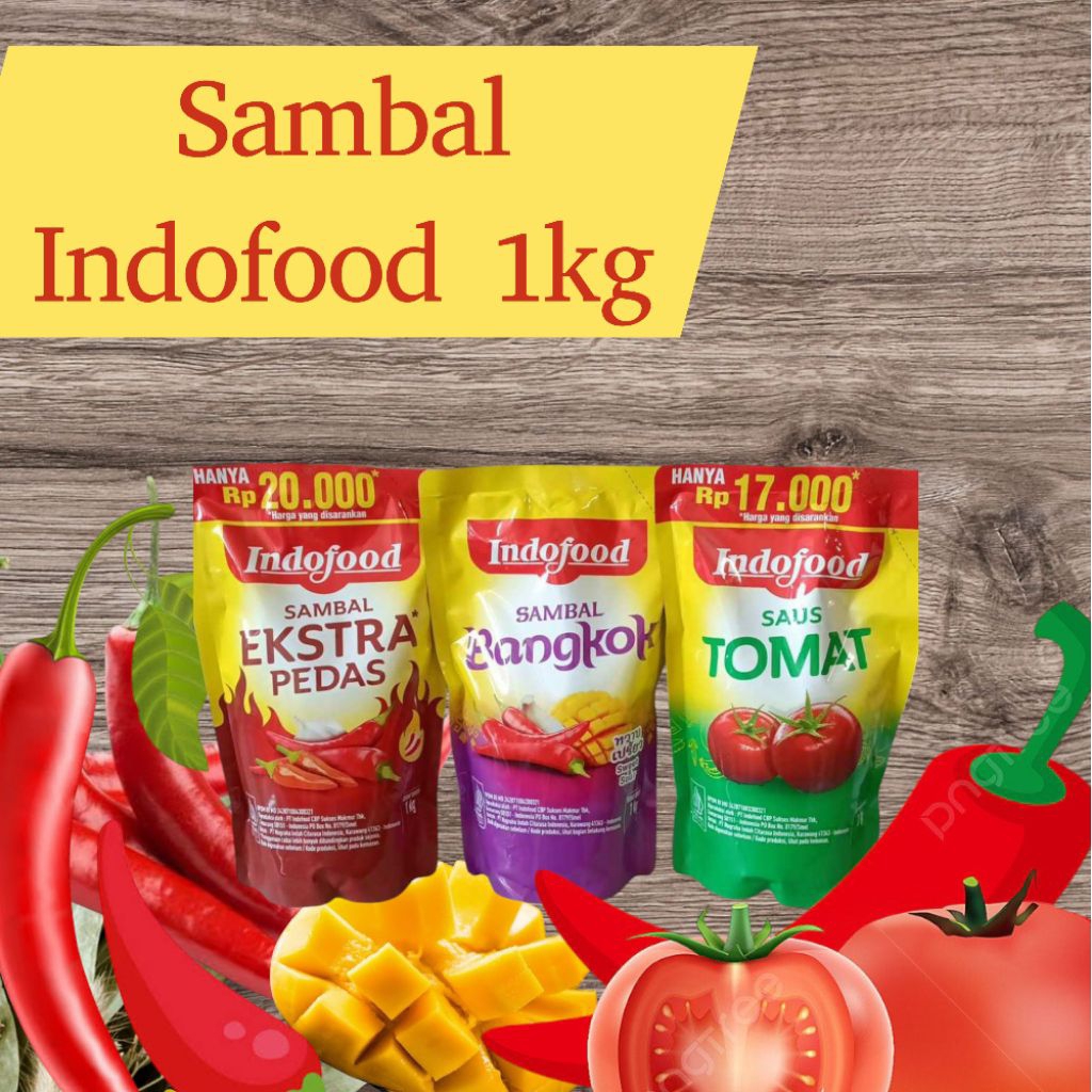 

INDOFOOD SAOS SAMBAL EXTRAPEDAS/SAMBAL BANGKOK/SAMBAL TOMAT 1KG