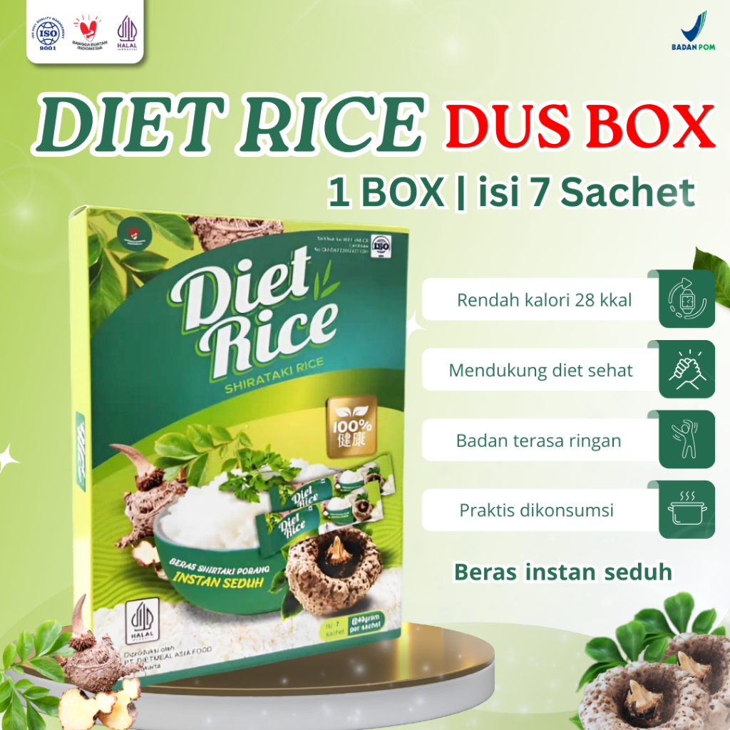 

Beras Porang Dietrice Instan Kemasan Box Isi 7 Sachet