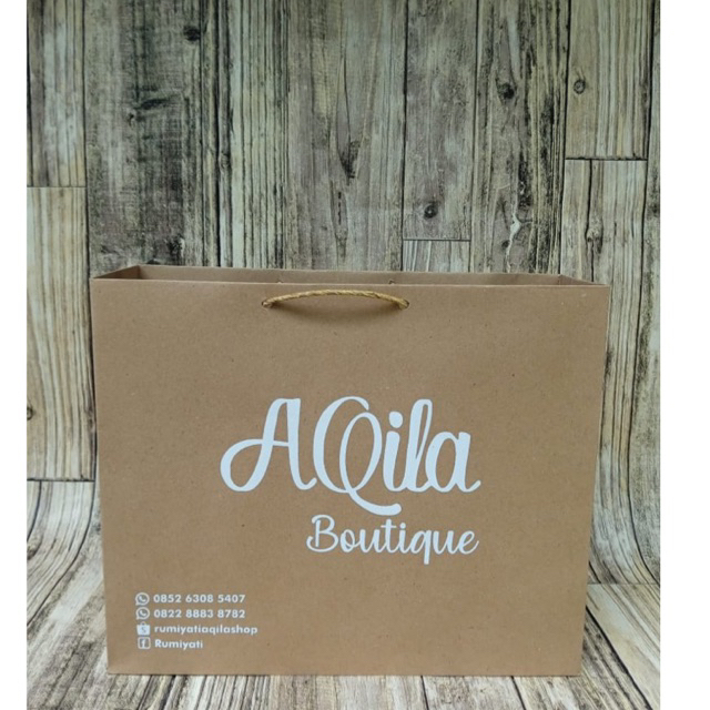 

paperbag butik,toko,souvenir,custom kraft coklat 170gsm P30xL10xT25 free desain