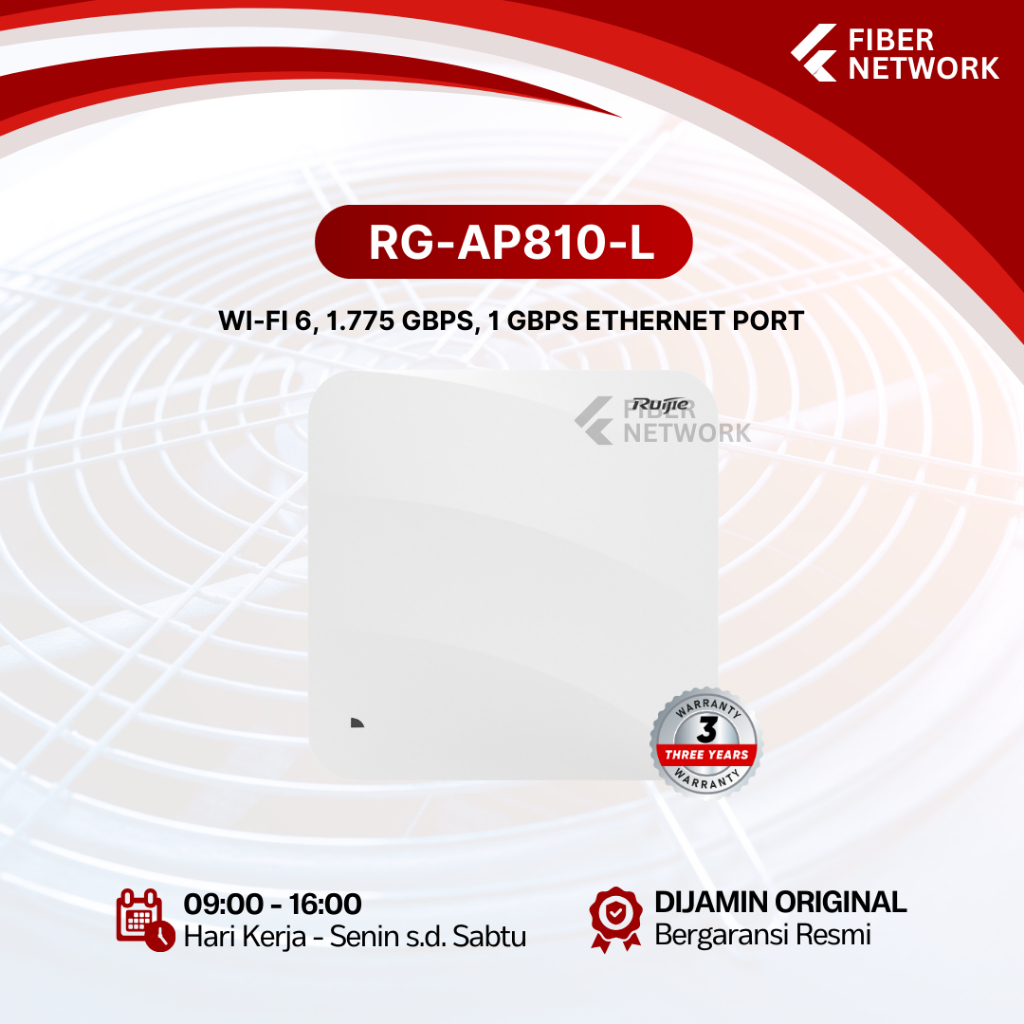 RUIJIE REYEE RG-AP810-L Wi-Fi 6 Dual-Radio 1.775 Gbps Indoor Access Point