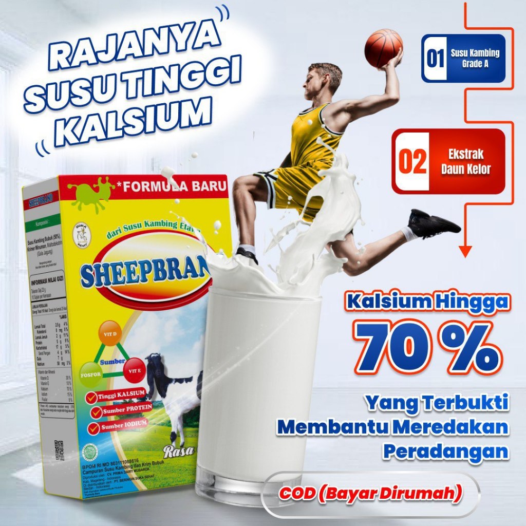 

( Paket 12 Box ) SHEEPBRAND 200g Susu Kambing Etawa Original – Atasi Pegal, Osteoarthritis & Jaga Kesehatan Sendi