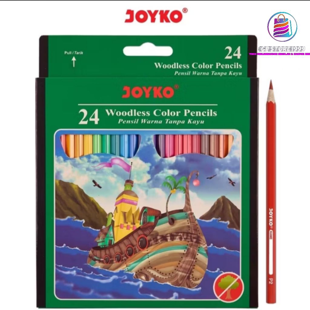 

JOYKO CP-104 24 woodles color pencils pensil warna 24 Pensil Panjang