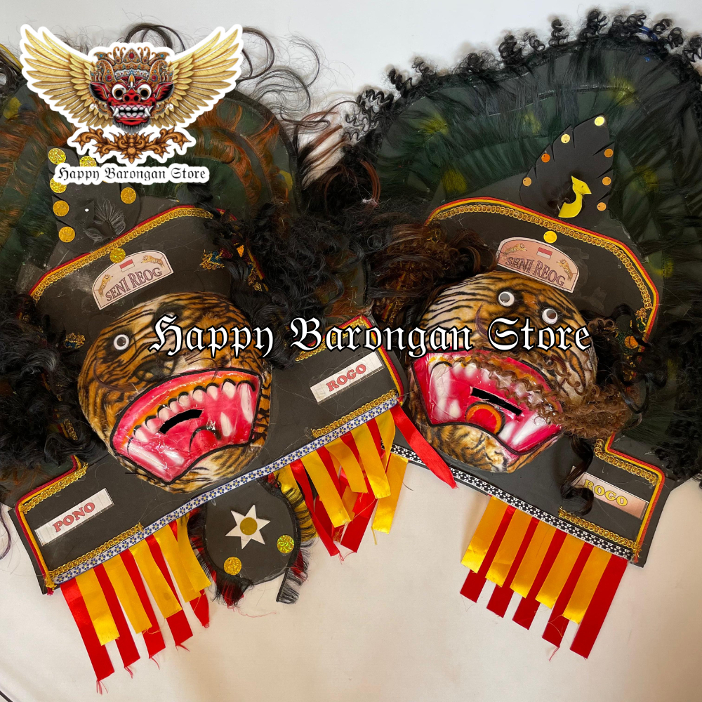 MAINAN TOPENG REOG PONOROGO. KESENIAN. TOPENG ANAK  REOG PONOROGO. MAINAN TRADISIONAL.