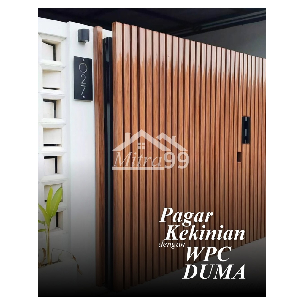 DUMA Pagar WPC 50x50 C2 - Pagar WPC Kekinian Terpasang
