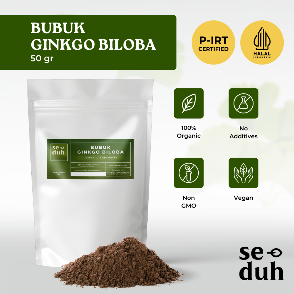 

SEDUH TEA & TISANE | Bubuk Ekstrak Ginkgo / Ginkgo Extract Powder / Herbal Powder 50 gram