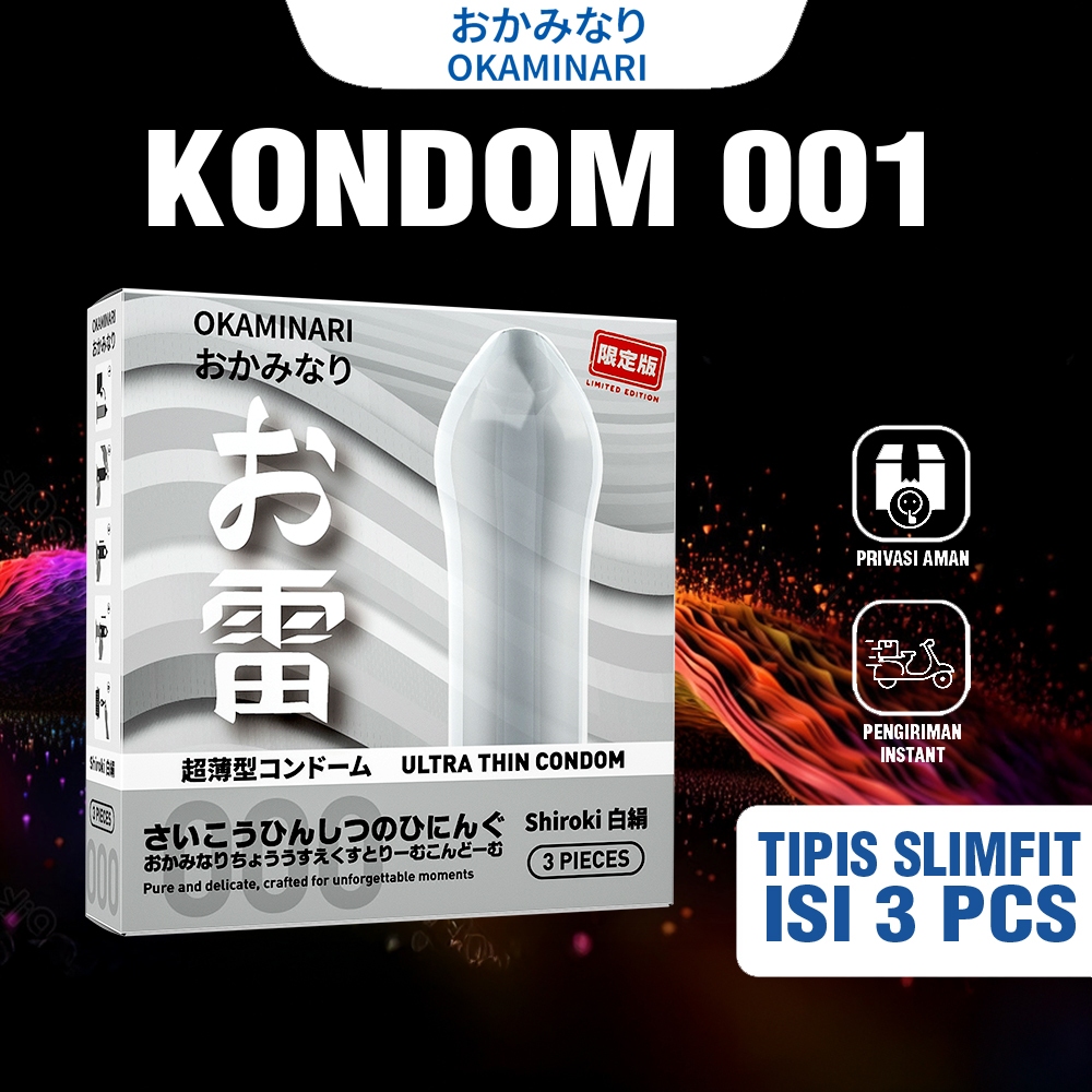 Okaminari Kondom 001 Tipis Original 3 Pcs
