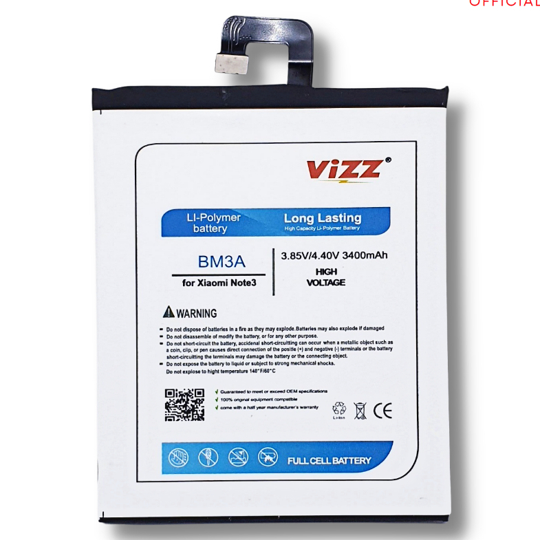 Vizz Baterai Xiaomi BM3A / MI NOTE 3 Original