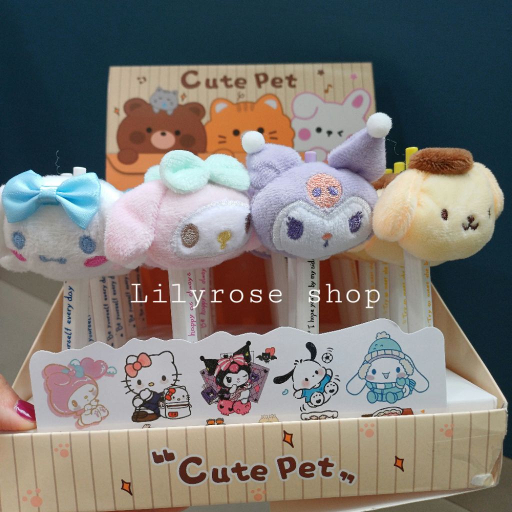 

Pulpen cetek boneka San*** 0012 Cinnamoroll kuromi my melody pompompurin