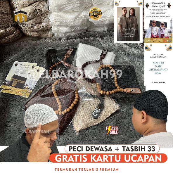 Peci Rajut Dewasa Premium Warna Putih Hitam Polos | COD