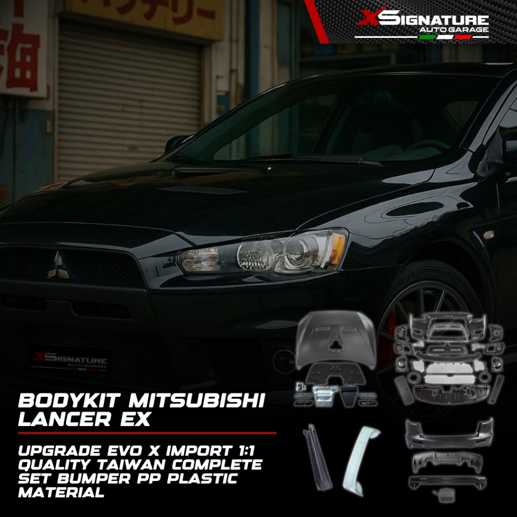 BODYKIT MITSUBISHI LANCER EX UPGRADE EVO X IMPORT 1:1 QUALITY TAIWAN SIDE SKIRT, KAP MESIN, EVO X WI