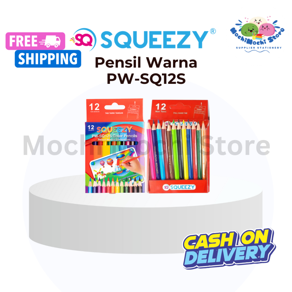 

HARGA GROSIR PER PACK Pensil Warna Squeezy PW-SQ12S | Pensil Warna Pendek 12 Warna | Colour Pencil | Pensil Warna Murah | Coloring Pencil