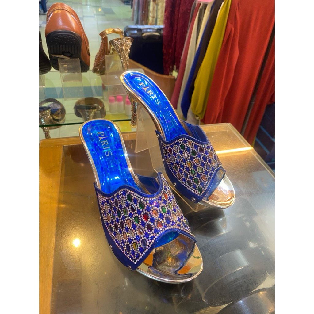 SENDAL PESTA BIRU SENDAL PENGANTIN BIRU HEELS PESTA BIRU MODEL TERBARU 26825