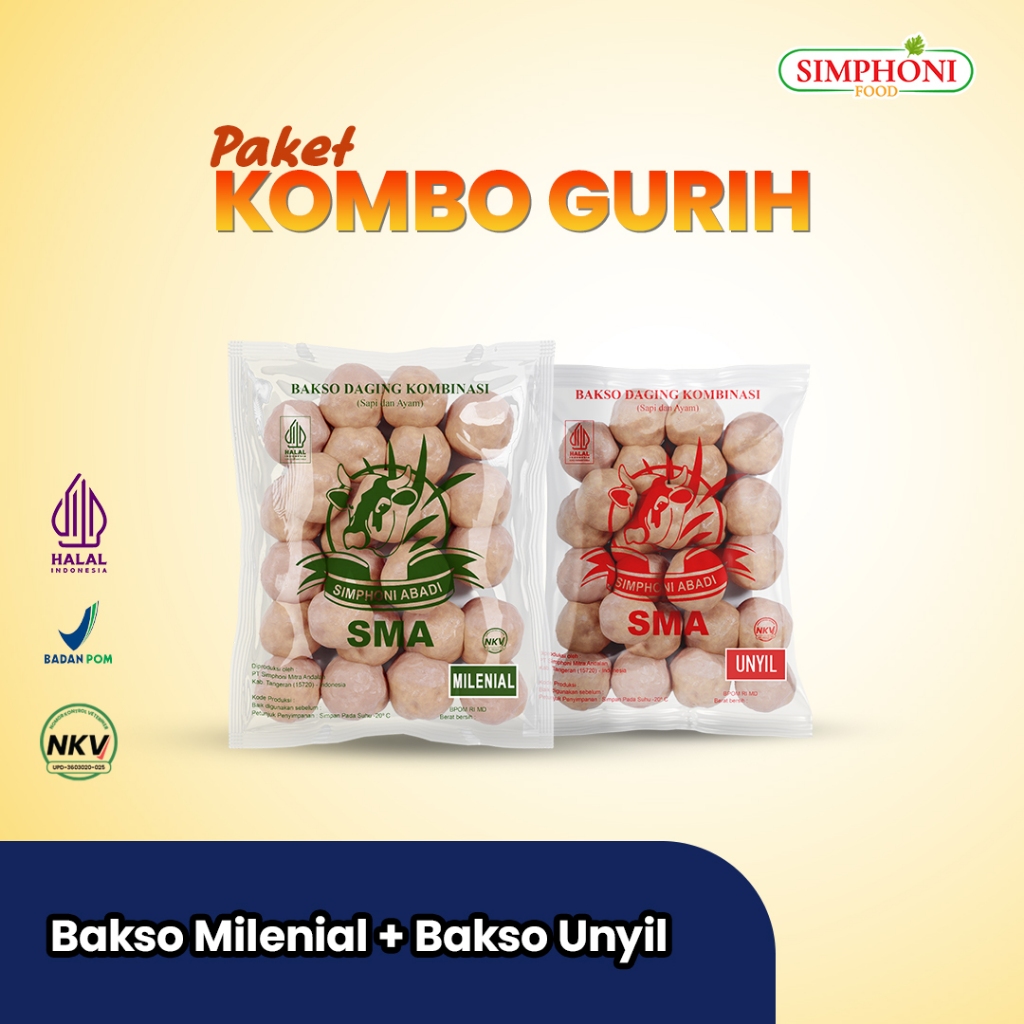 

Bundling Kombo Gurih (Bakso Millenial Isi 50 dan Bakso Unyil Kecil isi 20)