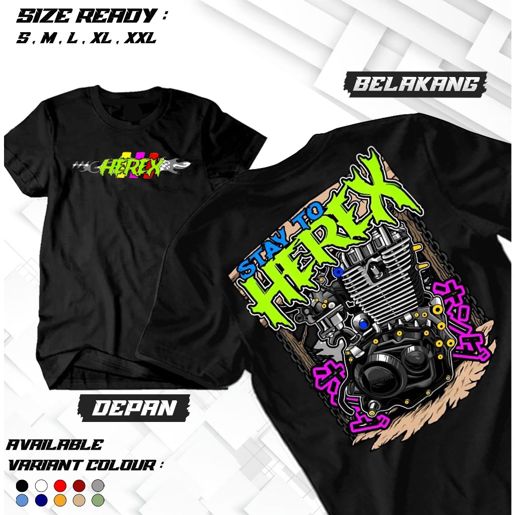ABASTORE.IDN Kaos Honda Gank 1200 Team Cb Gl Megapro Tiger Herek Gang Mp Herex - Kaos Distro Premium