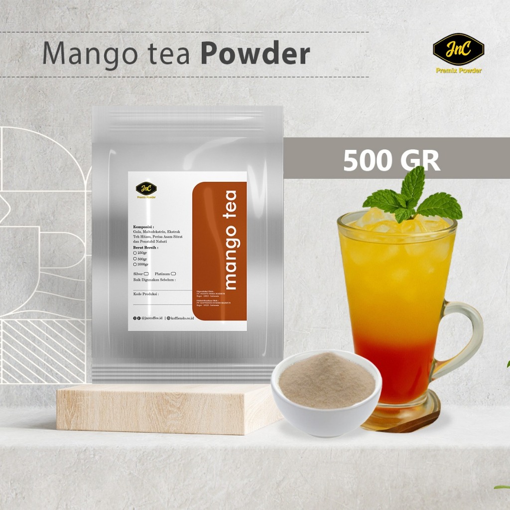 

JnC Mango Tea Powder 500 Gr I Bubuk minuman Teh Mangga