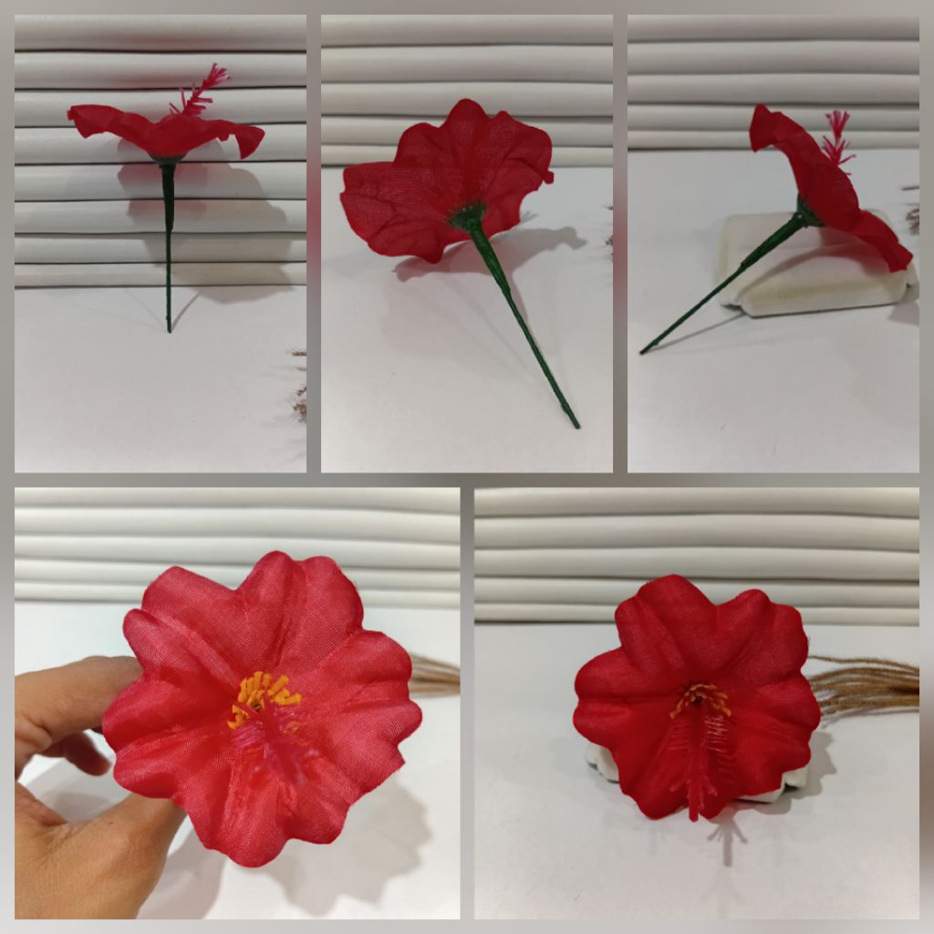 cucuk semanggi bunga pucuk merah untuk hairdo sanggul bali (diameter ±6 cm)
