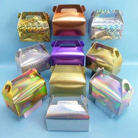 

Kotak Hampers Shiny Hologram Gable Box Elegant