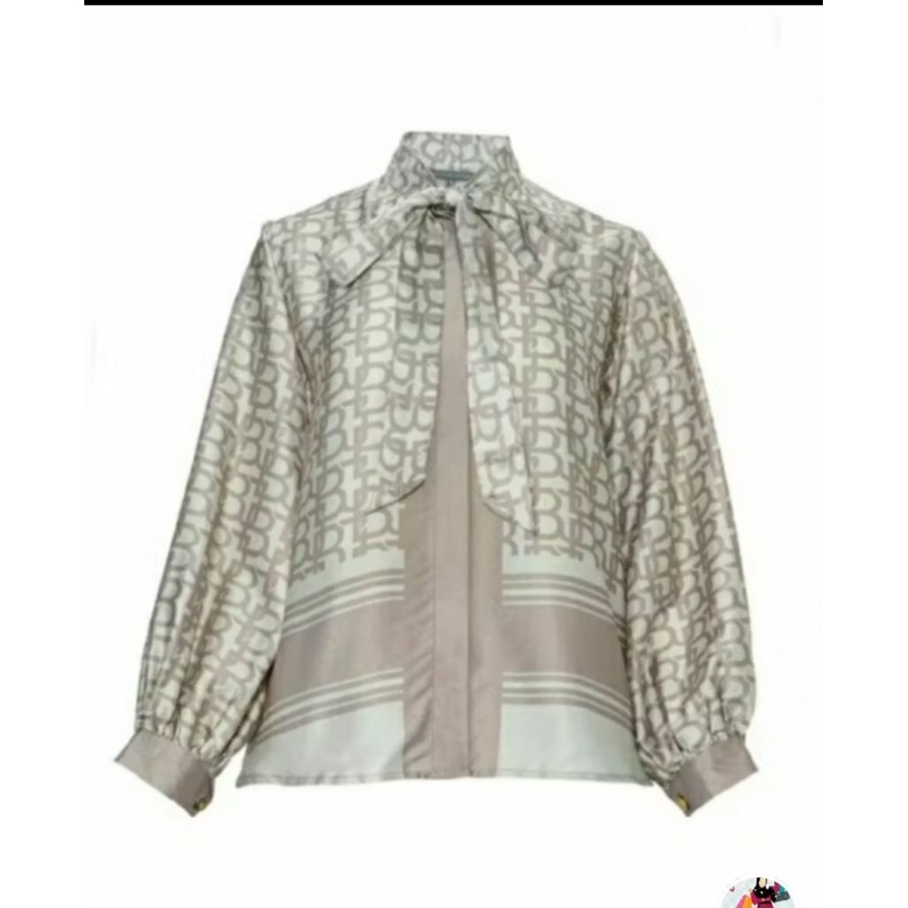 monogram tie shirt benang jarum M